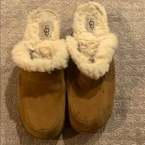 Ugg Australia Furry Wooden Clogs